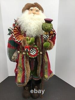 MACKENZIE CHILDS St Nick Santa Claus Christmas Figurine 30 Tall