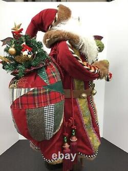 MACKENZIE CHILDS St Nick Santa Claus Christmas Figurine 30 Tall