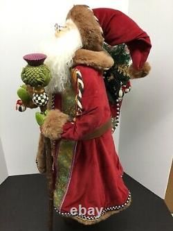 MACKENZIE CHILDS St Nick Santa Claus Christmas Figurine 30 Tall
