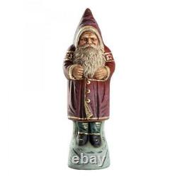 MAROLIN Papier-mache Santa Claus Figure Red With Gold 620/1R