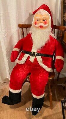 MASSIVE GIGANTIC Santa Claus Christmas Store Display 55 Tall Huge Vintage