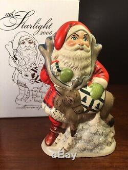 MINT! 2006 Vaillancourt Folk Art Starlight Santa Claus, Signed Judi, Orig $500