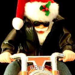 Motorcycle Animated Santa Claus Figure /''born To Be Wild'' / Must See Video