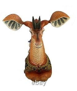 Magnificent Santa Hand Carved & Painted riding OKAPI new model