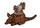 Magnificent Santa Riding Armadillo Hand Carved & Painted New Model
