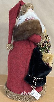Margaret Cook Handmade Santa THE FARM SANTA Signed Hangtag -25 Tall EUC
