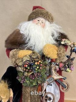 Margaret Cook Handmade Santa THE FARM SANTA Signed Hangtag -25 Tall EUC