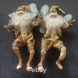 Mark Roberts 2001 Ltd Edition Festivities Fairy Ornament Gold Santa Claus -Lot