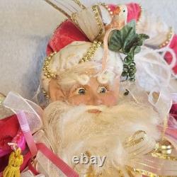Mark Roberts Collection Pink Fairy Santa Set 18 & 12 Posable Wings