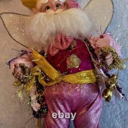 Mark Roberts Collection Pink Fairy Santa Set 18 & 12 Posable Wings