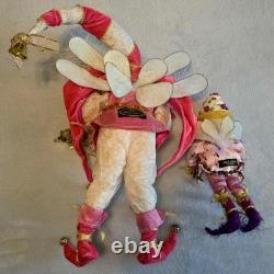 Mark Roberts Collection Pink Fairy Santa Set 18 & 12 Posable Wings