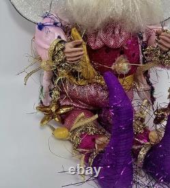 Mark Roberts Collection Pink Fairy Santa Set 18 & 12 Posable Wings