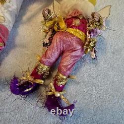 Mark Roberts Collection Pink Fairy Santa Set 18 & 12 Posable Wings