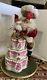 Mark Roberts -ltd Ed Santa Decorating A Cake 26 In. Stunning On Base