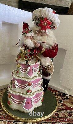 Mark Roberts -Ltd Ed Santa Decorating A Cake 26 in. Stunning On Base