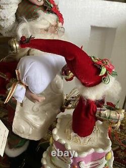 Mark Roberts -Ltd Ed Santa Decorating A Cake 26 in. Stunning On Base