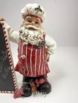 Mark Roberts Santa with Chalk Bord Figurine Vintage Flemish Collection Resin 11