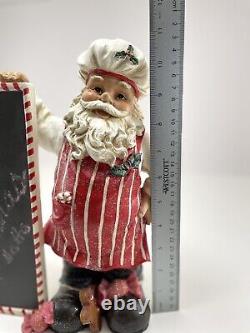 Mark Roberts Santa with Chalk Bord Figurine Vintage Flemish Collection Resin 11