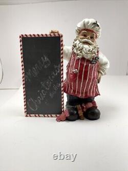 Mark Roberts Santa with Chalk Bord Figurine Vintage Flemish Collection Resin 11