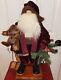 Mary Beth Santa Claus Signed Collectibles 2000 Wood Base With Bear 26 H
