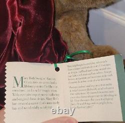 Mary Beth Santa Claus Signed Collectibles 2000 Wood base with Bear 26 H