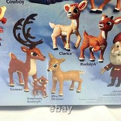 Memory Lane 2003 Rudolph The Red Nose Reindeer 24 Figure Collection Sealed