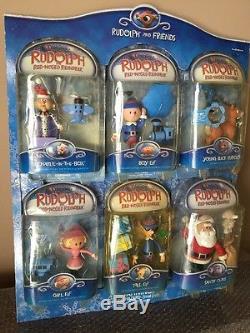 Memory Lane Actions Figures Rudolph- Santa Claus-Tall Elf-With Store Display
