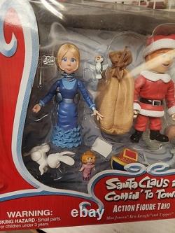 Memory Lane Santa Claus Is Comin' To Town Action Figure Trio New