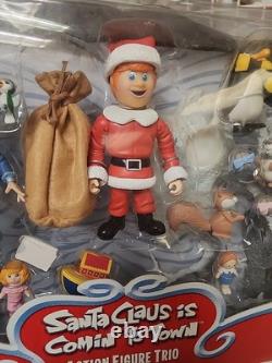 Memory Lane Santa Claus Is Comin' To Town Action Figure Trio New