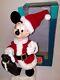 Mickey Unlimited Animated Display Figure Mouse Christmas Xmas Santa Claus Disney