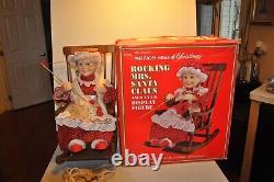 Motion-ettes of Christmas Rocking Mrs Santa Claus Animated Figure Working withBox