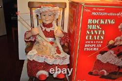 Motion-ettes of Christmas Rocking Mrs Santa Claus Animated Figure Working withBox