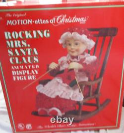 Motion-ettes of Christmas Rocking Mrs Santa Claus Animated Figure Working withBox