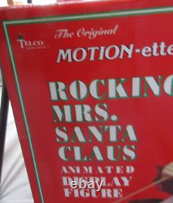 Motion-ettes of Christmas Rocking Mrs Santa Claus Animated Figure Working withBox