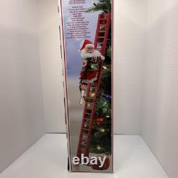 Mr Christmas 40 Super Ladder Climbing Santa Musical Animatronic New Free Ship