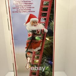 Mr Christmas 40 Super Ladder Climbing Santa Musical Animatronic New Free Ship