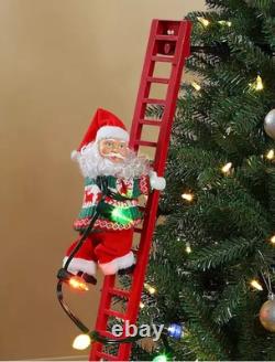 Mr Christmas 40 Super Ladder Climbing Santa Musical Animatronic New Free Ship