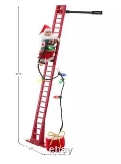 Mr Christmas 40 Super Ladder Climbing Santa Musical Animatronic New Free Ship
