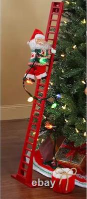 Mr Christmas 40 Super Ladder Climbing Santa Musical Animatronic New Free Ship
