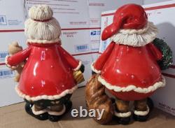 Mr & Mrs Claus Vintage Kirkland's Clause & Co. Christmas Ceramic Figurines 13