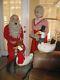 Mr. & Mrs. Santa Clause With Snow Geese (art Soft Sculpture Life Size Dolls)