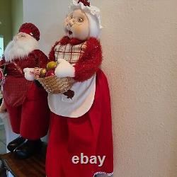 Mr and Mrs Santa Claus figure display 38 Hand Made Standig Giant