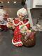 Mrs Claus Ceramic Statue Rare 16 Santa Figure Atlantic Mold Handpainted