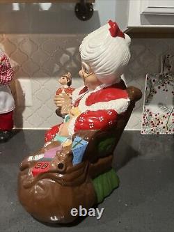 Mrs Claus Ceramic Statue Rare 16 Santa Figure Atlantic Mold Handpainted