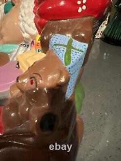 Mrs Claus Ceramic Statue Rare 16 Santa Figure Atlantic Mold Handpainted