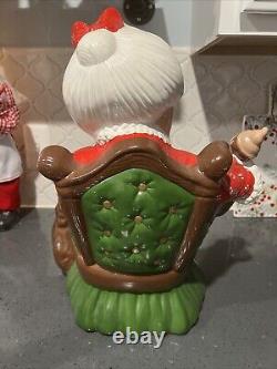 Mrs Claus Ceramic Statue Rare 16 Santa Figure Atlantic Mold Handpainted