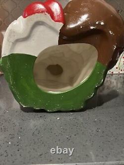 Mrs Claus Ceramic Statue Rare 16 Santa Figure Atlantic Mold Handpainted