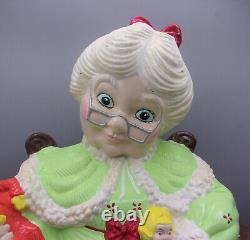 Mrs Claus withBag of Toys Vintage 16 Ceramic Figure Atlantic Mold- Handpainted