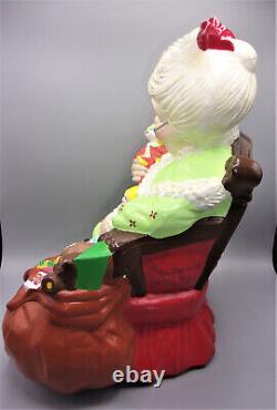 Mrs Claus withBag of Toys Vintage 16 Ceramic Figure Atlantic Mold- Handpainted