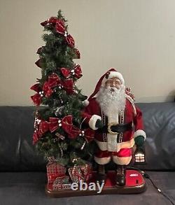 Musical Santa Claus Figure With Lighted Tree